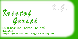 kristof gerstl business card